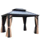 2-Tier Patio Shelter Awning Steel Gazebo Canopy