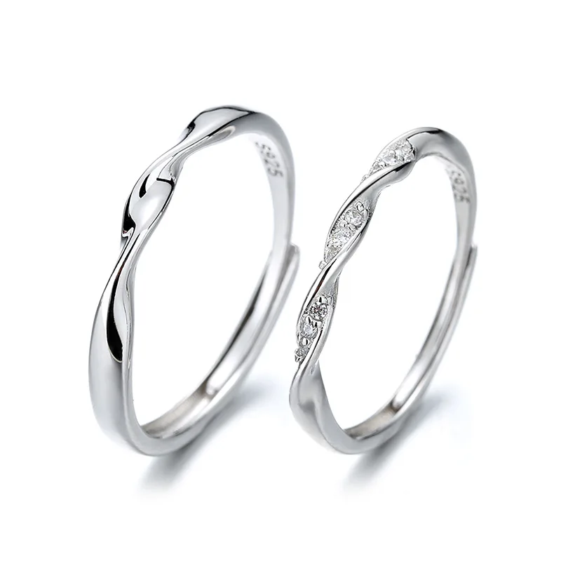 Mobius Ring wedding open Crystal zircon 925 Sterling Silver Couple Rings For Women Men
Mobius Ring wedding open Crystal zircon 925 Sterling Silver Couple Rings For Women Men