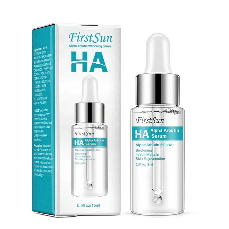

High Quality 15ml Alpha Arbutin 2% + HA Skin Whitening Facial Serum Collagen Vitamin C Melasma Serum for Skin Care