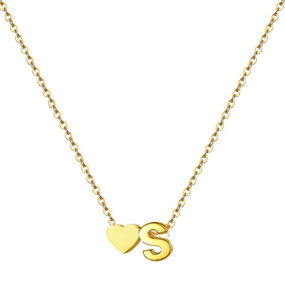 Naszyjnik Heart Shape S Letter Cute Latest Stainless Steel Necklace Kadin Kolye Gold Plated Letter Design Pendant Necklace, Steel color,gold
Naszyjnik Heart Shape S Letter Cute Latest Stainless Steel Necklace Kadin Kolye Gold Plated Letter Design Pendant Necklace, Steel color,gold