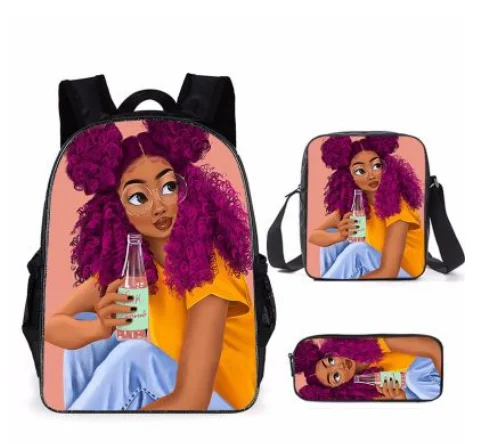 Customized School Bags for Kids 3pcs/set School Backpack American Black Art African Girls Print School Bags Teenagers Schoolbags
Customized School Bags for Kids 3pcs/set School Backpack American Black Art African Girls Print School Bags Teenagers Schoolbags