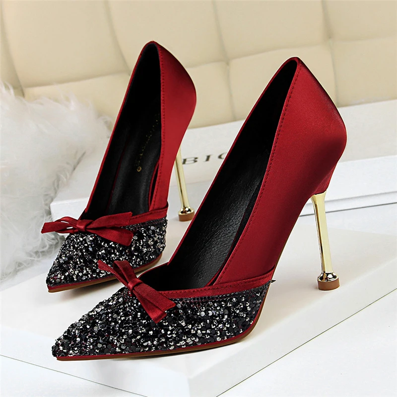 Bowknot Glitter Starry Women Heels 2020 Fashion Women Shoes Luxury Party Dress Colorful Pumps Shoes Female Stiletto Heels
Bowknot Glitter Starry Women Heels 2020 Fashion Women Shoes Luxury Party Dress Colorful Pumps Shoes Female Stiletto Heels