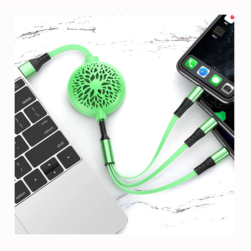 Flower carving design USB mobile phone charge data cable for android iphone and type-c 
Flower carving design USB mobile phone charge data cable for android iphone and type-c