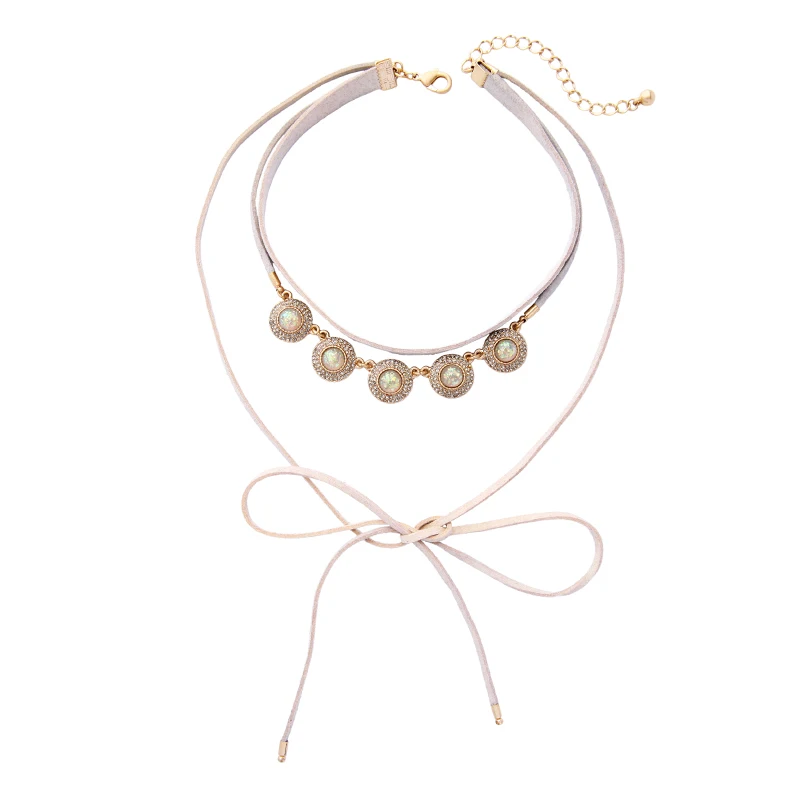 xl00681b Round Gemstone Crystal Resin Layered Jewelry Long Suede Rope Cord Lace Women Statement Choker Necklaces Wholesale
xl00681b Round Gemstone Crystal Resin Layered Jewelry Long Suede Rope Cord Lace Women Statement Choker Necklaces Wholesale
