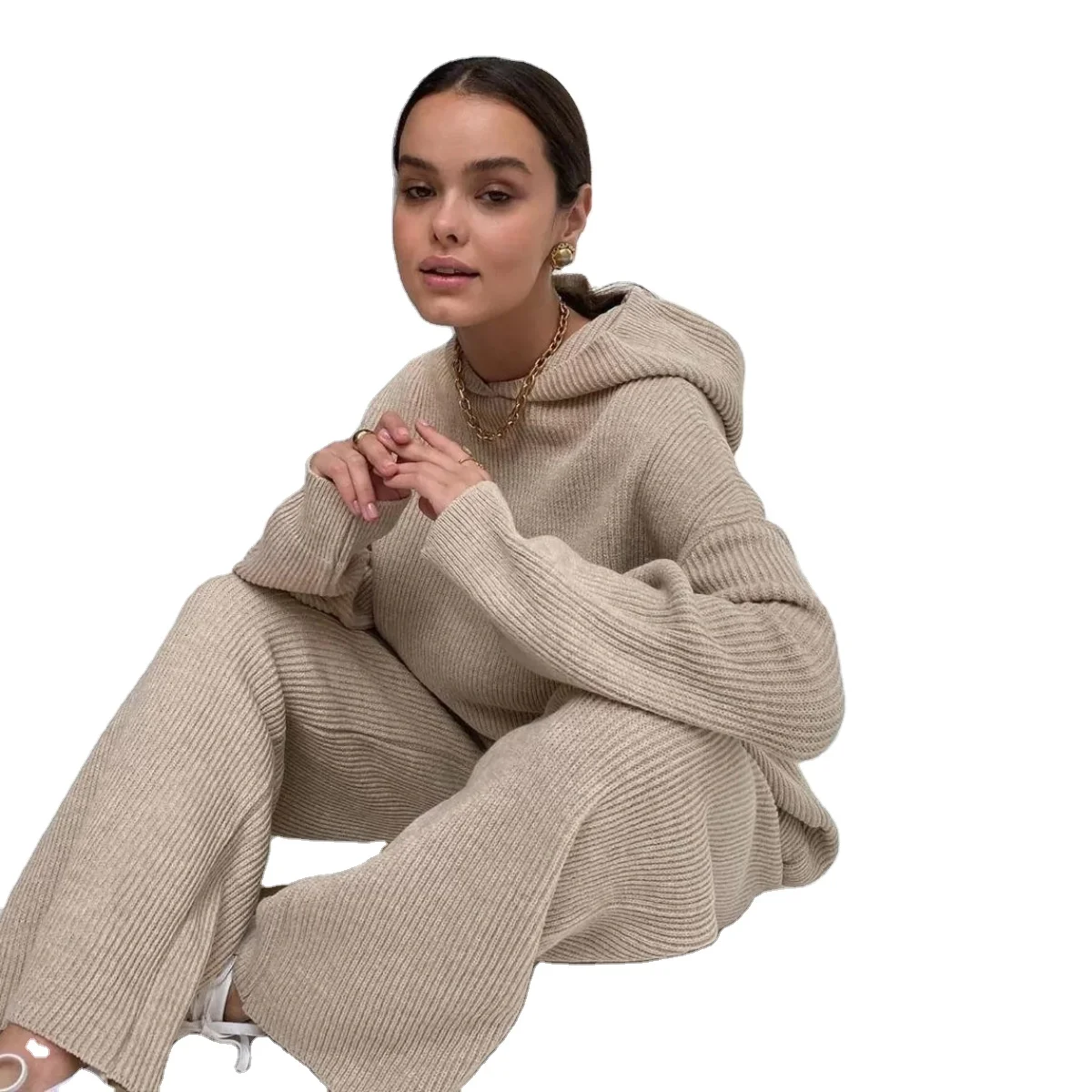 Women's Tracksuit Sport Set Long Sleeve Pullover Long Sports Trousers Loose Fit Sport Jogging Suit
Women's Tracksuit Sport Set Long Sleeve Pullover Long Sports Trousers Loose Fit Sport Jogging Suit