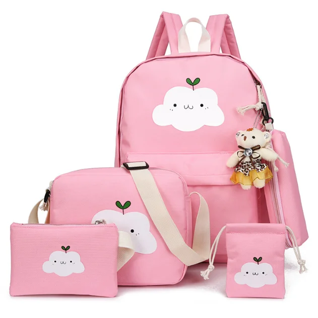Hot Sale 5pcs Shoulder Teen Girl Backpack Set Canvas Middle High School Student Bag Backpacks
Hot Sale 5pcs Shoulder Teen Girl Backpack Set Canvas Middle High School Student Bag Backpacks