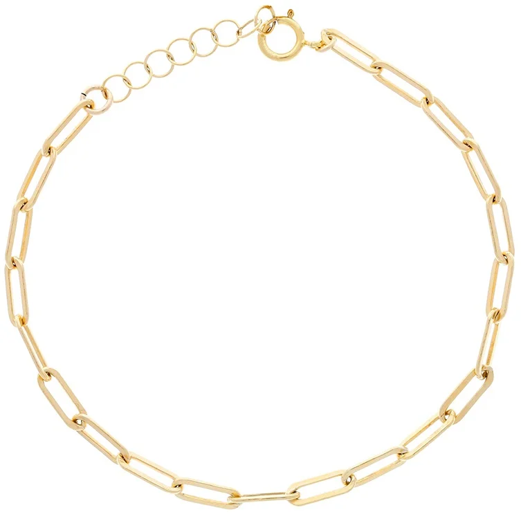 Hot selling adjustable 18k plated 925 sterling silver long rectangle chain link bracelet gold jewelry
Hot selling adjustable 18k plated 925 sterling silver long rectangle chain link bracelet gold jewelry