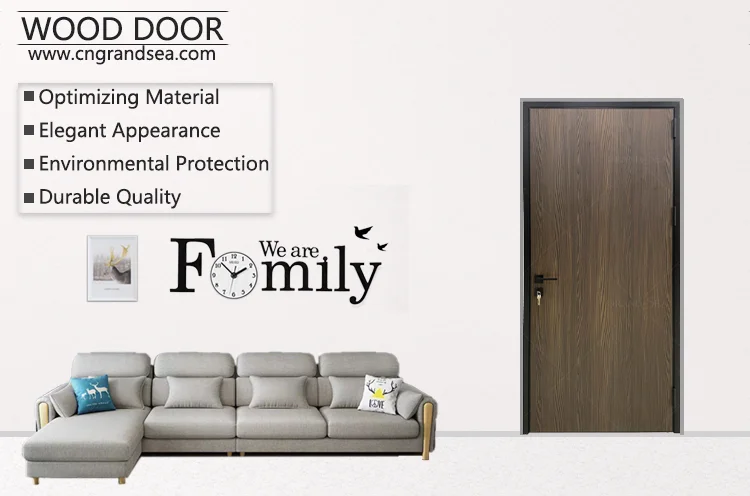 GuangDong Modern Plain Not Warp Sound Insulation Plywood Doors For Bedroom