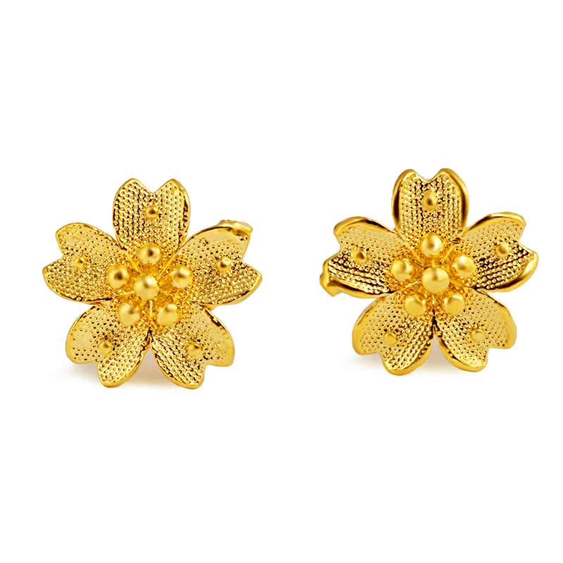 Hot Sale Simple Petal Stud Earrings Exquisite 24k Copper Gold Plated Stud Earrings for Women
Hot Sale Simple Petal Stud Earrings Exquisite 24k Copper Gold Plated Stud Earrings for Women