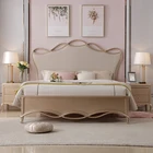 Modern Wood Bed Nordic Minimalist Modern Luxury Leather Queen Size MDF Wood Bed Frame Set Dimensions