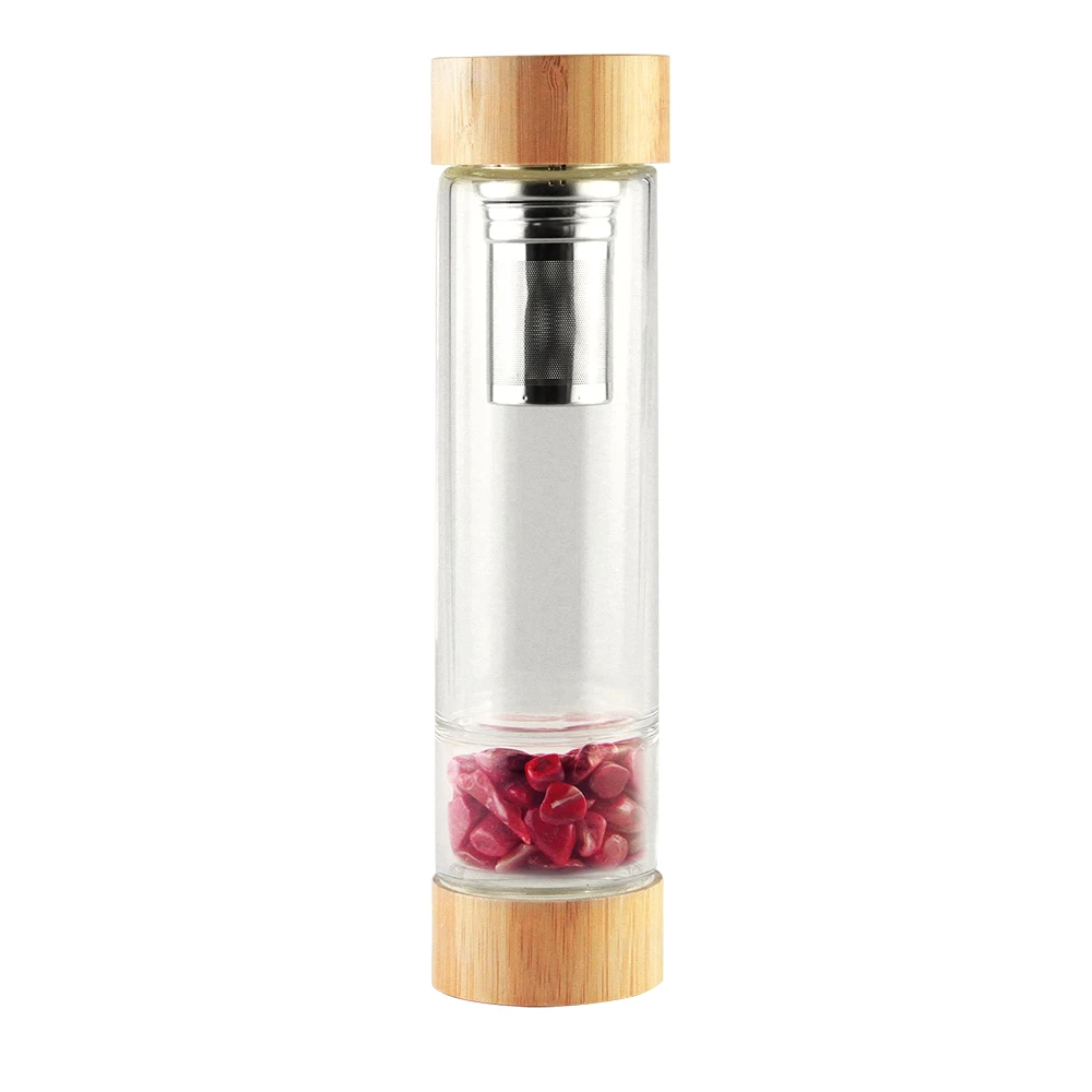 Custom Logo High Borosilicate Glass Water Bottle Crystal Stone water bottle glass with Silicone Sleeve and Bamboo Lid, Customized color
Custom Logo High Borosilicate Glass Water Bottle Crystal Stone water bottle glass with Silicone Sleeve and Bamboo Lid, Customized color
