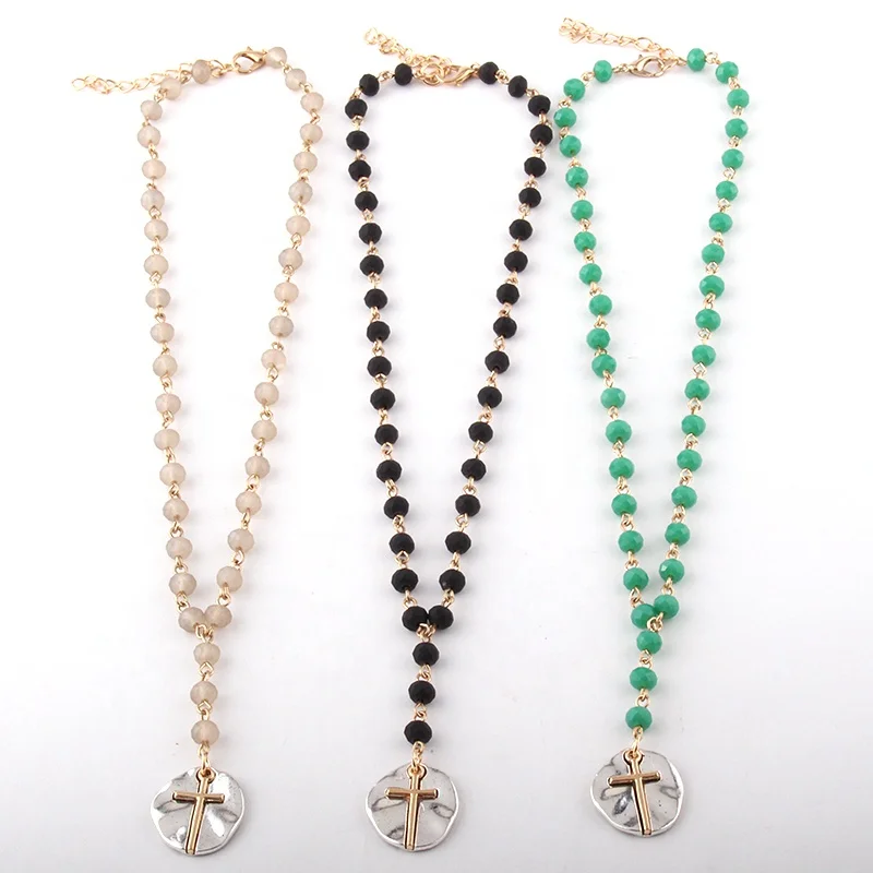 Fashion Jewelry Gold Short Rosary Chain necklace Women Alloy Disco Cross Pendant Choker Necklace, Can do different color
Fashion Jewelry Gold Short Rosary Chain necklace Women Alloy Disco Cross Pendant Choker Necklace, Can do different color