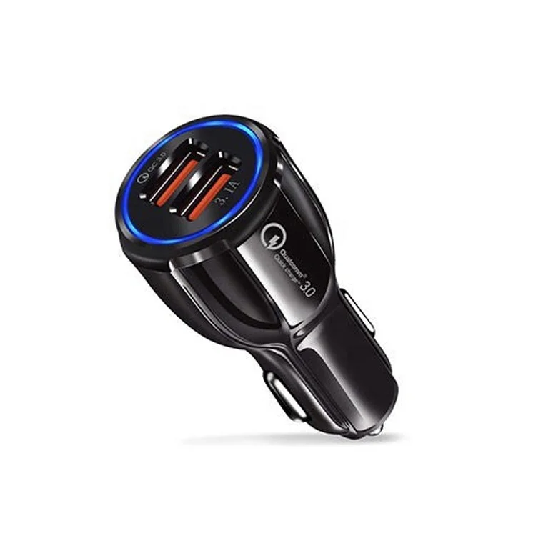 2019 new style portable dc12 36v input dual qc 3.0 usb port car charger for mobile phone, Black
2019 new style portable dc12 36v input dual qc 3.0 usb port car charger for mobile phone, Black