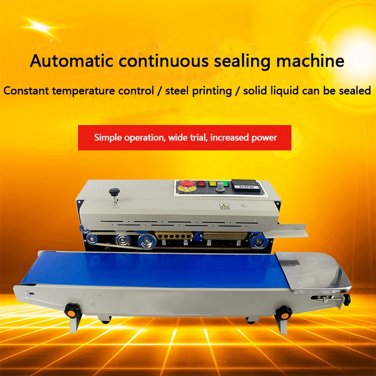 upgraded tabletop continuous film plastic bag sealing machine