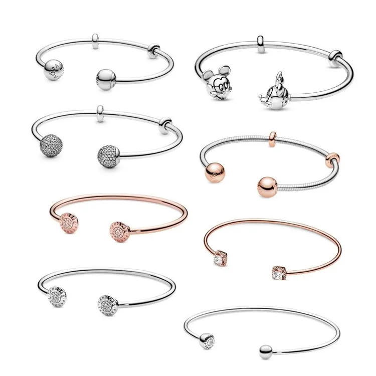 Custom 925 silver bracelet fashion classic charm open Bracelet suitable for Pandoraer Bracelet women, Silver color
Custom 925 silver bracelet fashion classic charm open Bracelet suitable for Pandoraer Bracelet women, Silver color