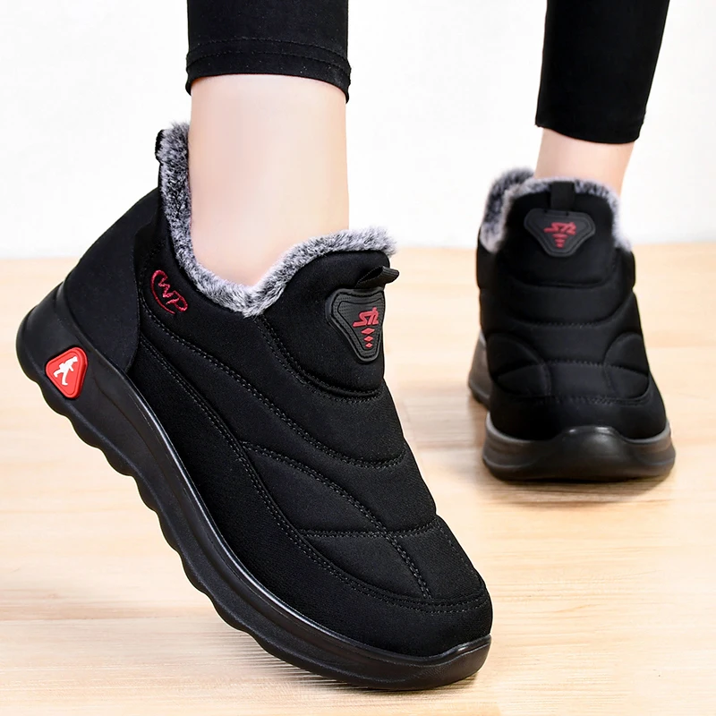 GM-M18 Warm Breathable Non Slip Walking Winter Women Casual Shoes Flat Shoes, Black
GM-M18 Warm Breathable Non Slip Walking Winter Women Casual Shoes Flat Shoes, Black