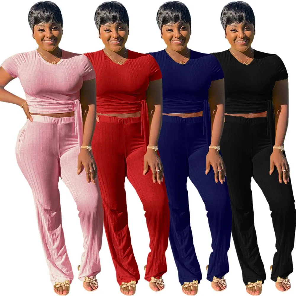 dropshipping solid short sleeve crop top 2 piece wide leg pant women matching set summer clothing, Pink,red, black, blue
dropshipping solid short sleeve crop top 2 piece wide leg pant women matching set summer clothing, Pink,red, black, blue