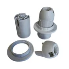 CE certificated lighting accessories Plastic edison bulb holder E14 socket with ring