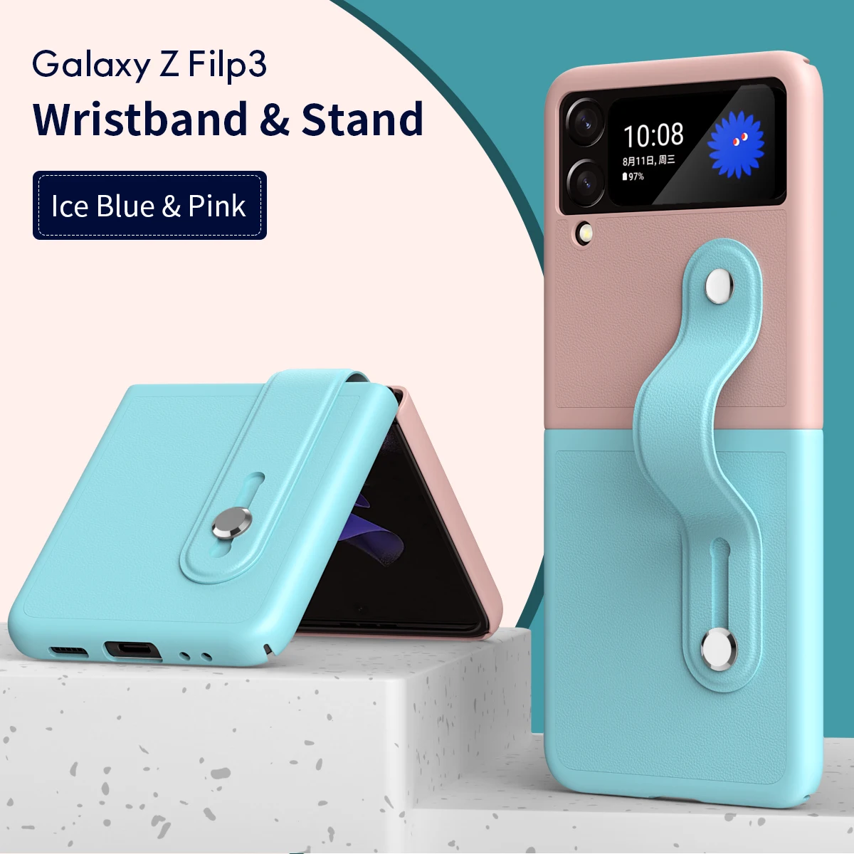 New Macaron Color Shockproof Wristband Cover Flip 3 5G z flip 4 5 Stand case For samsung galaxy z flip 4 5
New Macaron Color Shockproof Wristband Cover Flip 3 5G z flip 4 5 Stand case For samsung galaxy z flip 4 5
