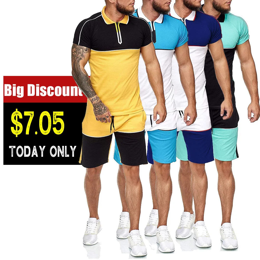 Men Sweat Suit Set Summer Clothing Men 2 Piece Short Sleeve T Shirt and Shorts Sets For Men Sports Wear Short Sleeve Tracksuit
Men Sweat Suit Set Summer Clothing Men 2 Piece Short Sleeve T Shirt and Shorts Sets For Men Sports Wear Short Sleeve Tracksuit
