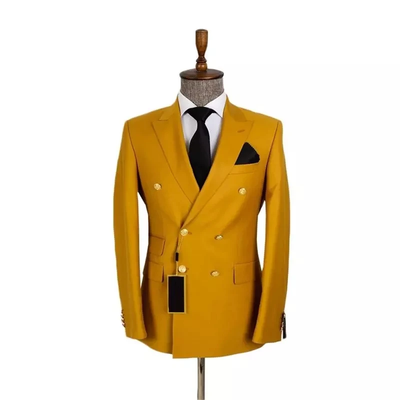 2022 Latest Yellow Double Breasted Men Suits Costume Homme Formal Prom tuxedo For Slim Fit men wedding suit 2 Pcs Jacket+Pant, As picture or custom color
2022 Latest Yellow Double Breasted Men Suits Costume Homme Formal Prom tuxedo For Slim Fit men wedding suit 2 Pcs Jacket+Pant, As picture or custom color