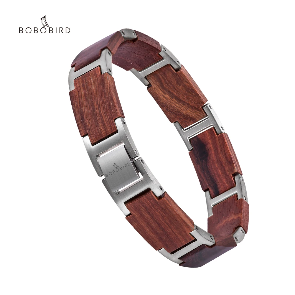 BOBO BIRD Women's Casual Style New Design Wooden Bracelets with Stainless Steel Wholesale Men's Stone Jewelry Bangles
BOBO BIRD Women's Casual Style New Design Wooden Bracelets with Stainless Steel Wholesale Men's Stone Jewelry Bangles