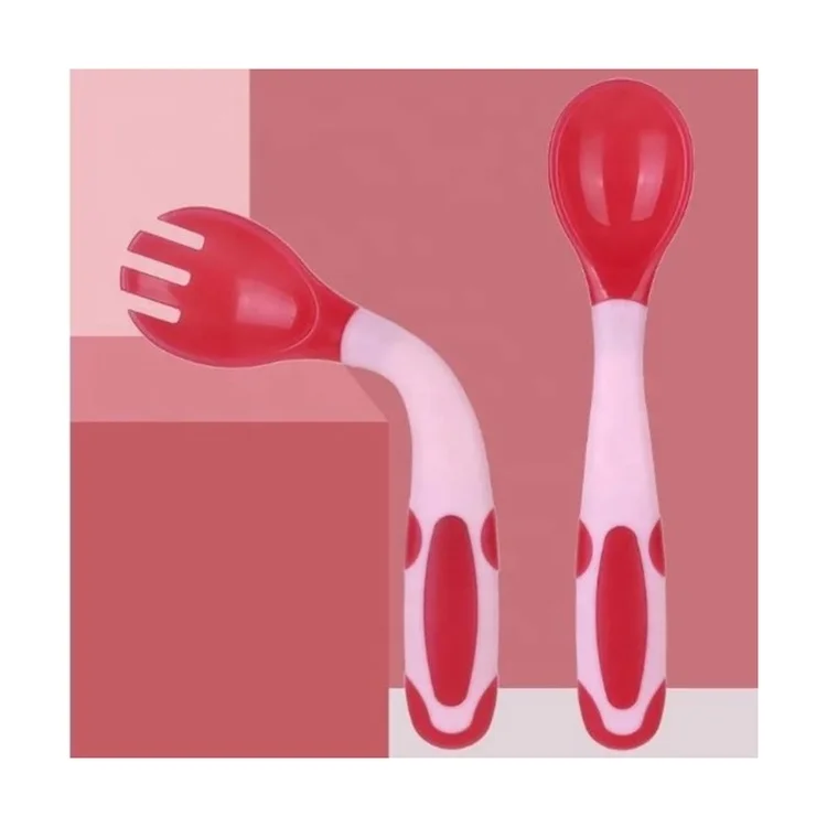 Bendable PP Plastic Baby Change Feeding Training Children'S Fork And Spoon Set, Red/blue
Bendable PP Plastic Baby Change Feeding Training Children'S Fork And Spoon Set, Red/blue
