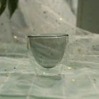 Factory direct price discount colored lead free double wall glass espresso cups