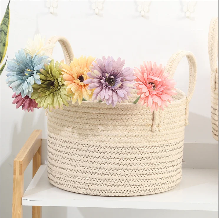 Premium Cotton Rope Basket Wholesale Cotton Rope Storage Basket Mini Plant Basket For Storage
Premium Cotton Rope Basket Wholesale Cotton Rope Storage Basket Mini Plant Basket For Storage