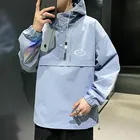 Print Pullover Jacket Printprint Windbreaker Transfer Print Pullover Half Snap Hoodies Sportswear Jacket
