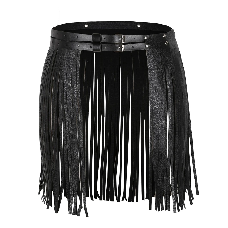 Luxury Women Parties Skirts Adjustable Faux Leather Double Waist Belt Fringed Skirt with Buckles
Luxury Women Parties Skirts Adjustable Faux Leather Double Waist Belt Fringed Skirt with Buckles
