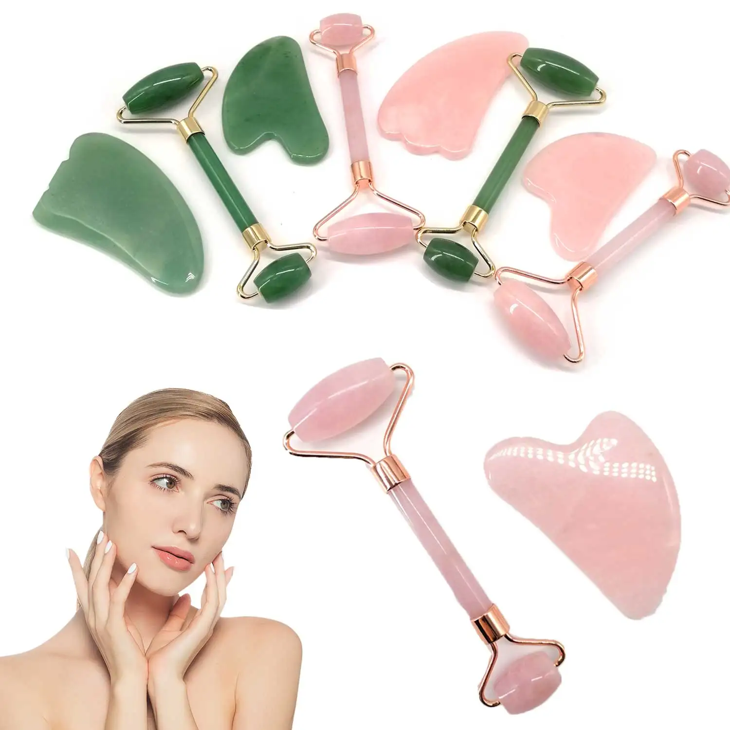 Chile quality ball custom box gua sha face green facial natural logo rodillo de jade roller
Chile quality ball custom box gua sha face green facial natural logo rodillo de jade roller