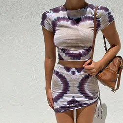 Women's Summer New Round Neck Short Sleeve T-shirt Fashion Slim Print Short Skirt Set, Khaki
Women's Summer New Round Neck Short Sleeve T-shirt Fashion Slim Print Short Skirt Set, Khaki