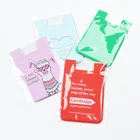 Custom Brand Logo Silicon Rubber Cell Phone Card Wallets with Adhesive