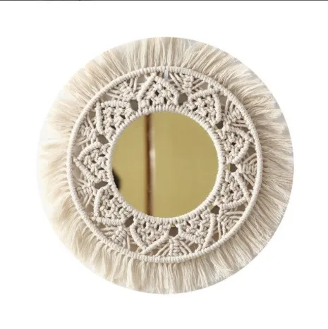 custom macrame crochet wall mirrors home decor bohemian vanity mirror makeup mirrors wall hanging decor
custom macrame crochet wall mirrors home decor bohemian vanity mirror makeup mirrors wall hanging decor