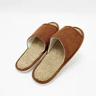 Indoor Custom Size Cheap Home Guest Washable Jute Chinese Indoor Slippers