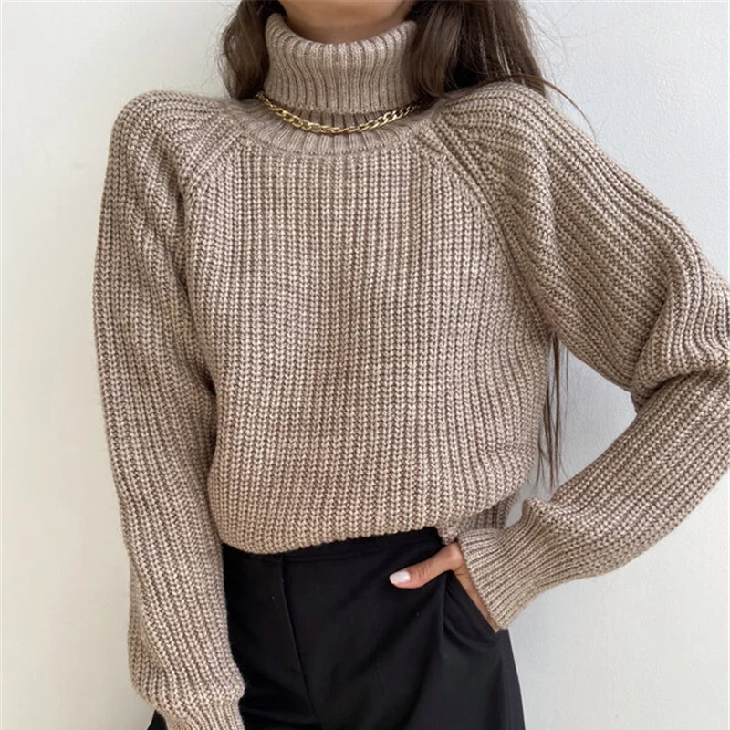 Casual Loose Knitted Oversized Turtleneck Sweater Women Winter Knitwear Long Sleeve Solid Women Sweater, Customized color
Casual Loose Knitted Oversized Turtleneck Sweater Women Winter Knitwear Long Sleeve Solid Women Sweater, Customized color