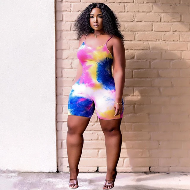 2021 Summer Sexy Summer Plus Size Tie Dye U Neck Sleeveless Backless Women Camisole Romper -YS, Blue
2021 Summer Sexy Summer Plus Size Tie Dye U Neck Sleeveless Backless Women Camisole Romper -YS, Blue