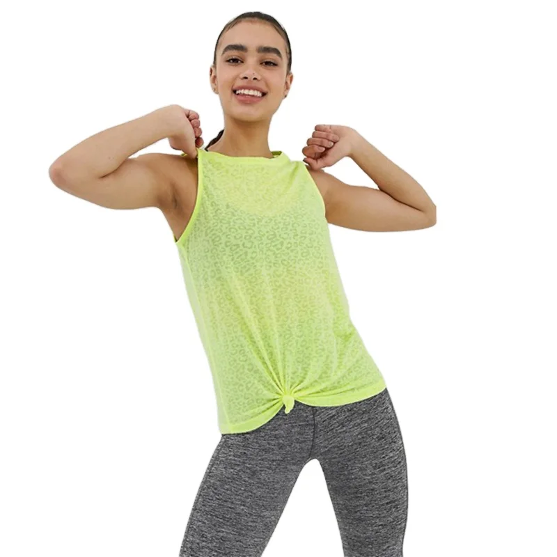 KY BURNOUT workout Semi-sheer finish Crew neck Tie front New Look vest with tie front in leopard neon top women
KY BURNOUT workout Semi-sheer finish Crew neck Tie front New Look vest with tie front in leopard neon top women