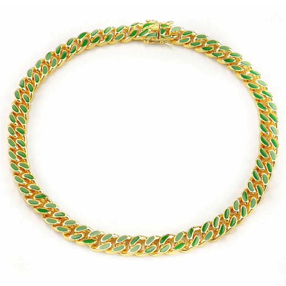 12mm wide brass enamel colors blue green white orange women's men's hiphop cuban link chain necklace fashion, Blue white orange and green
12mm wide brass enamel colors blue green white orange women's men's hiphop cuban link chain necklace fashion, Blue white orange and green