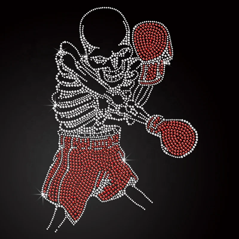 Suppliers Bling Skull Boxing Iron-On Rhinestone Transfer Rhinestones Appliques, Crystal,ruby
Suppliers Bling Skull Boxing Iron-On Rhinestone Transfer Rhinestones Appliques, Crystal,ruby