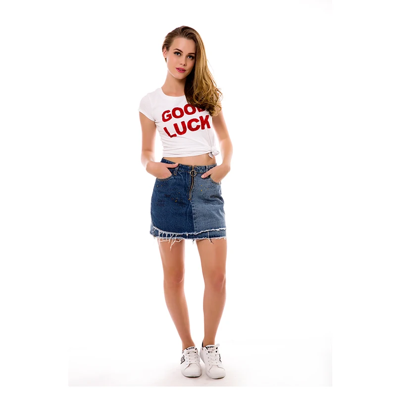 Fashion women irregular design patchwork rough selvedge denim skirt with cute embroidery patterns, Blue
Fashion women irregular design patchwork rough selvedge denim skirt with cute embroidery patterns, Blue
