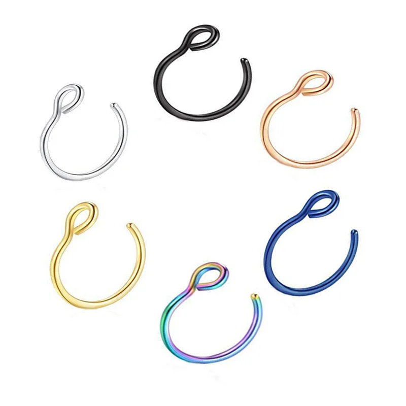 Hot Selling Fashion Jewelry Stainless Steel Piercing Designer Dangling Nose Rings, Colorful
Hot Selling Fashion Jewelry Stainless Steel Piercing Designer Dangling Nose Rings, Colorful