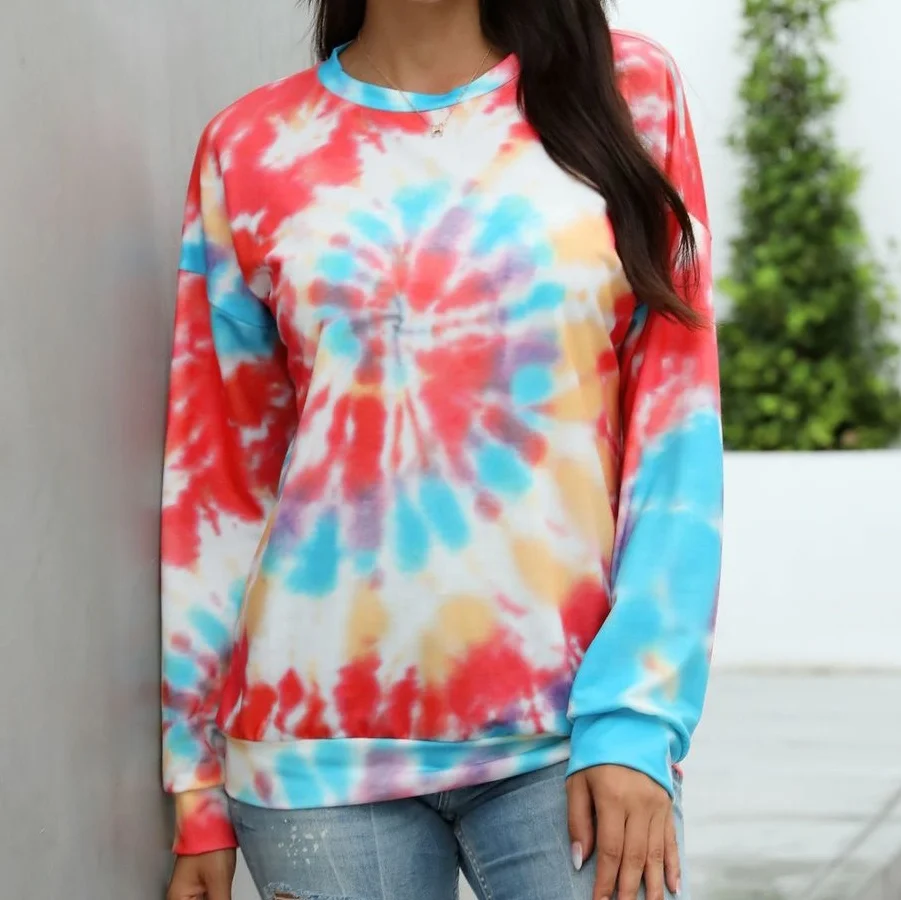 2020 Hot Sale Autumn Women's Tie Dye Hoodies Long Sleeve O-Neck Sweatshirt For Ladies
2020 Hot Sale Autumn Women's Tie Dye Hoodies Long Sleeve O-Neck Sweatshirt For Ladies