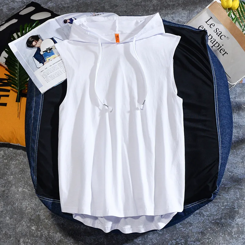 The new summer men's casual sleeveless T-shirt hooded vest loose cotton waistcoat sport vest, Picture
The new summer men's casual sleeveless T-shirt hooded vest loose cotton waistcoat sport vest, Picture