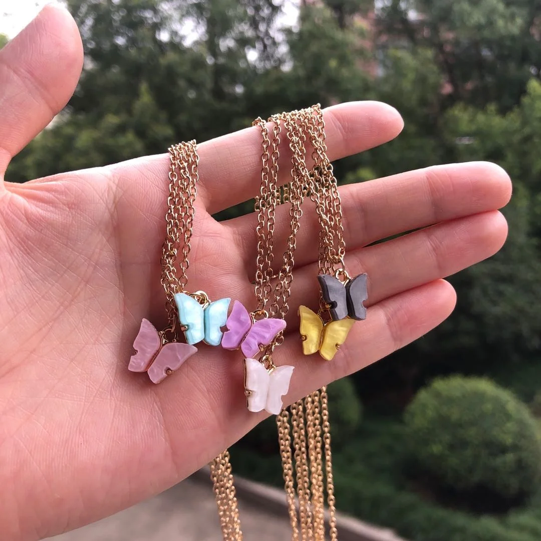 Wholesale Fashion Simple Acrylic Bohemian Butterfly Shaped Jewelry Colorful Butterfly necklace
Wholesale Fashion Simple Acrylic Bohemian Butterfly Shaped Jewelry Colorful Butterfly necklace