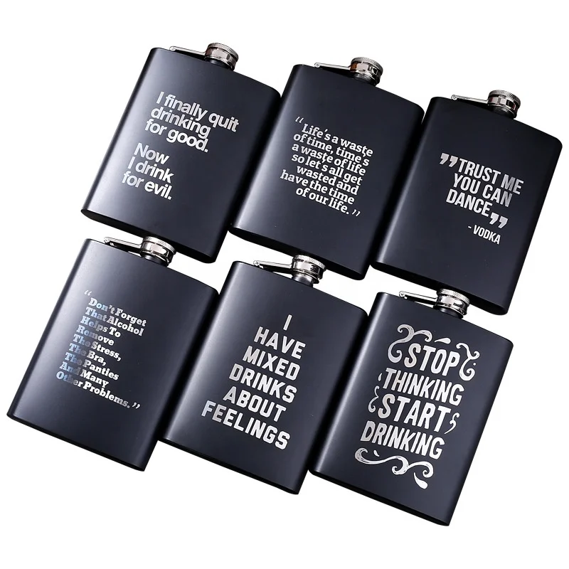 8oz Stainless Steel Black Hip Flask English Letter Personalize Outdoor Portable Flask, Customized
8oz Stainless Steel Black Hip Flask English Letter Personalize Outdoor Portable Flask, Customized