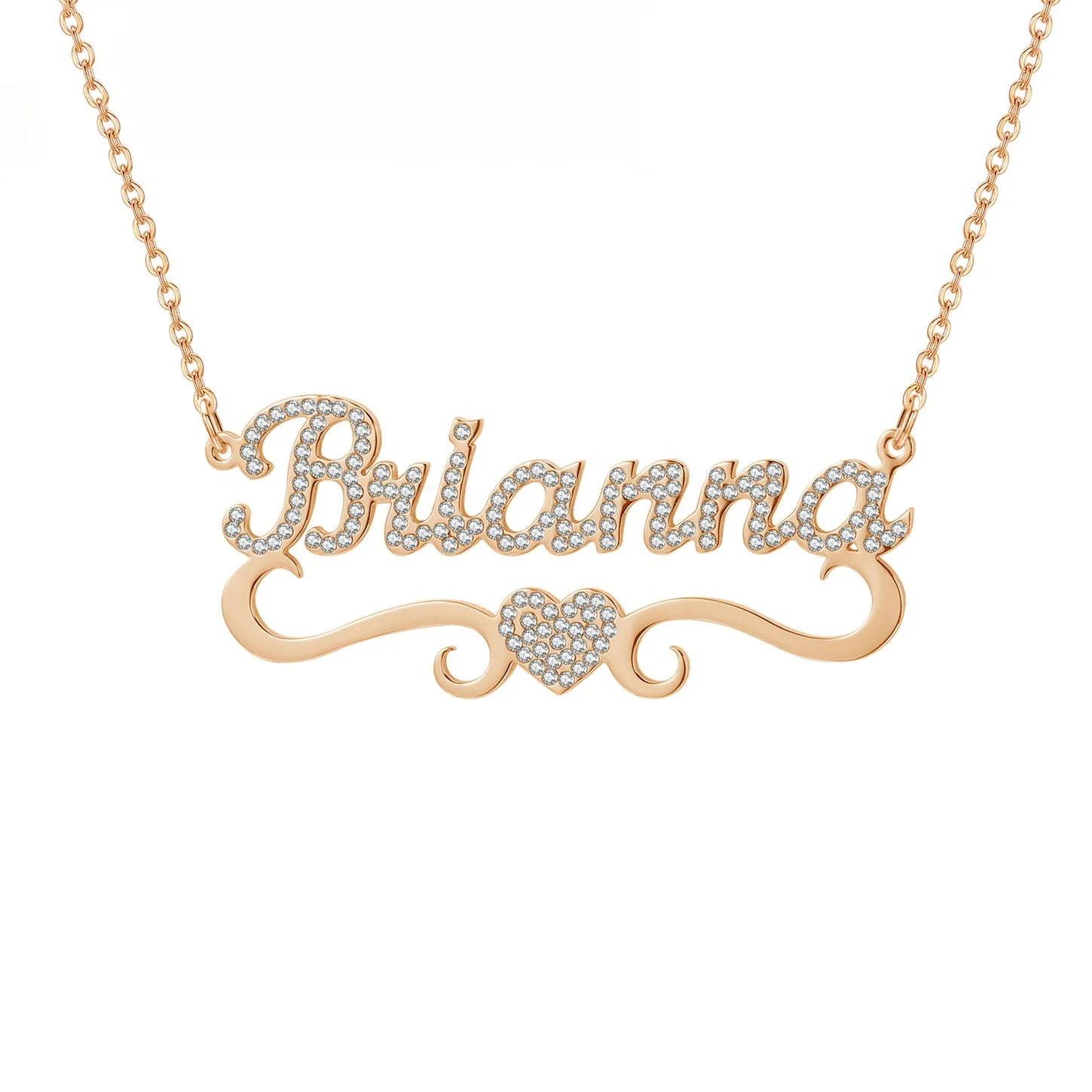 Elva customstainless steel jewelry trendy custom diamond name necklace, Gold/ silver / rose gold
Elva customstainless steel jewelry trendy custom diamond name necklace, Gold/ silver / rose gold