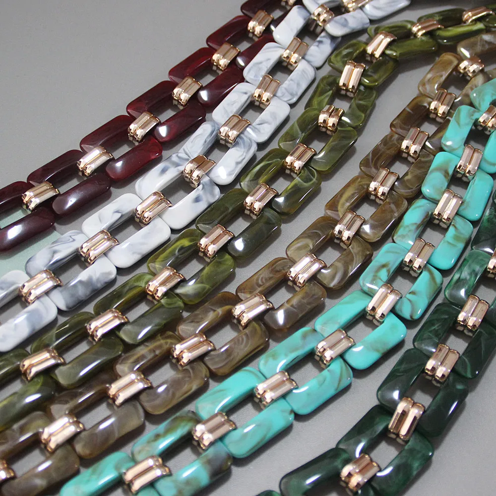 Fashion Geometric Resin Chain Strap Acrylic Bag Shoulder Chains With Gold Alloy Buckles Ladies Handbag Handles, Multiple colour
Fashion Geometric Resin Chain Strap Acrylic Bag Shoulder Chains With Gold Alloy Buckles Ladies Handbag Handles, Multiple colour