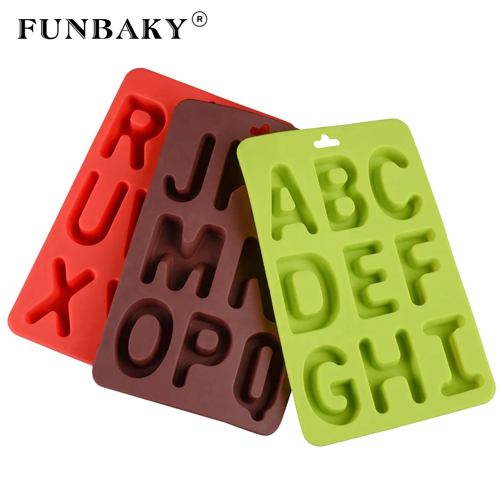 FUNBAKY Candy making tools English letters alphabet shape chocolate mould silicone DIY cake decorations maker, Customized color
FUNBAKY Candy making tools English letters alphabet shape chocolate mould silicone DIY cake decorations maker, Customized color